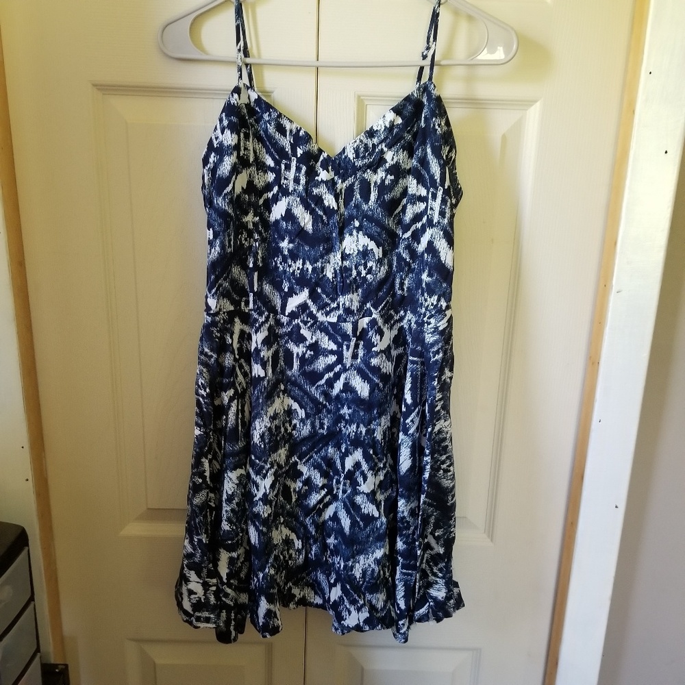 Aeropostale blue printed mini dress